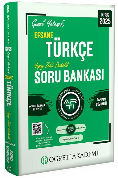 Öğreti 2025 KPSS Türkçe Efsane Soru Bankası Çözümlü Öğreti Akademi