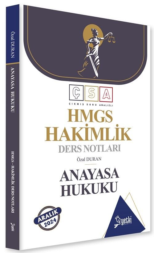 Yetki 2024 HMGS Hakimlik Anayasa Hukuku Ders Notları - Özal Duran Yetki Yayıncılık