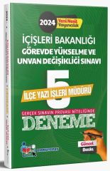 Memur Sınav 2024 GYS İçişleri Bakanlığı İlçe Yazı İşleri Müdürü 5 Deneme Görevde Yükselme Memur Sınav