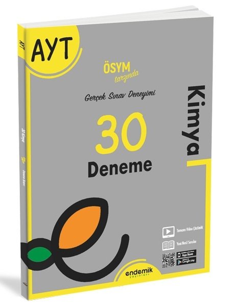 Endemik YKS AYT Kimya 30 Deneme Endemik Yayınları