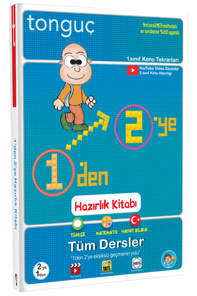 Tonguç 1. Sınıf 1 den 2 ye Tüm Dersler Hazırlık Kitabı Tonguç Akademi