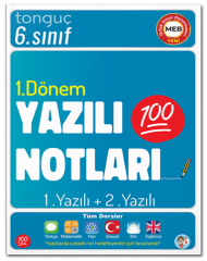 Tonguç  6. Sınıf Tüm Dersler 1. Dönem 1. Yazılı ve 2. Yazılı Notları Tonguç Akademi