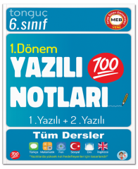 Tonguç  6. Sınıf Tüm Dersler 1. Dönem 1. Yazılı ve 2. Yazılı Notları Tonguç Akademi