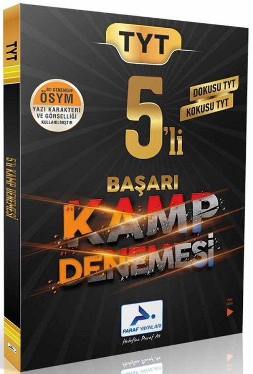 Paraf YKS TYT Dokusu Kokusu TYT Başarı 5 li Kamp Denemesi Paraf Yayınları