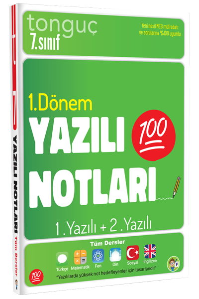 Tonguç 7. Sınıf Tüm Dersler 1. Dönem 1. Yazılı ve 2. Yazılı Notları Tonguç Akademi