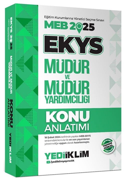 Yediiklim 2025 MEB EKYS Müdür ve Yardımcılığı Konu Anlatımlı Yediiklim Yayınları