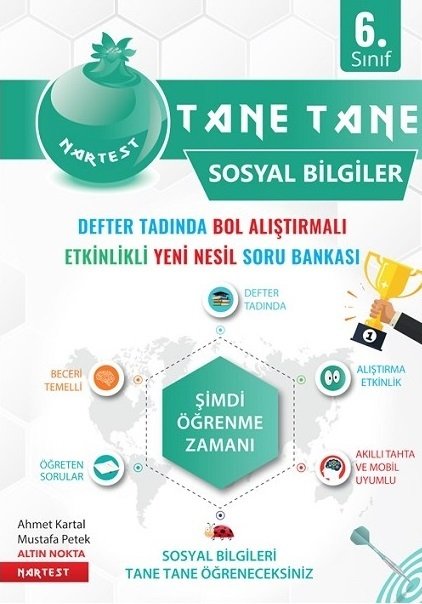 Nartest 6. Sınıf Sosyal Bilgiler Tane Tane Soru Bankası Nartest Yayınları