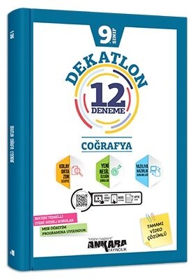 Ankara Yayıncılık 9. Sınıf Coğrafya Dekatlon 12 Deneme Ankara Yayıncılık