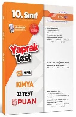 Puan 10. Sınıf Kimya Çek Kopar 32 Yaprak Test Puan Yayınları