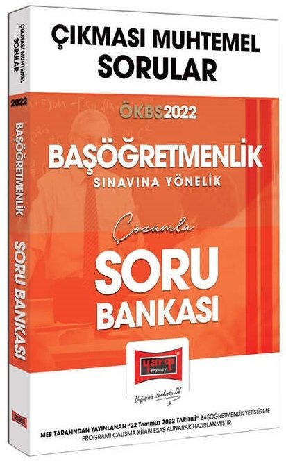 Yargı 2022 MEB ÖKBS Başöğretmenlik Çıkması Muhtemel Sorular Soru Bankası Çözümlü Yargı Yayınları