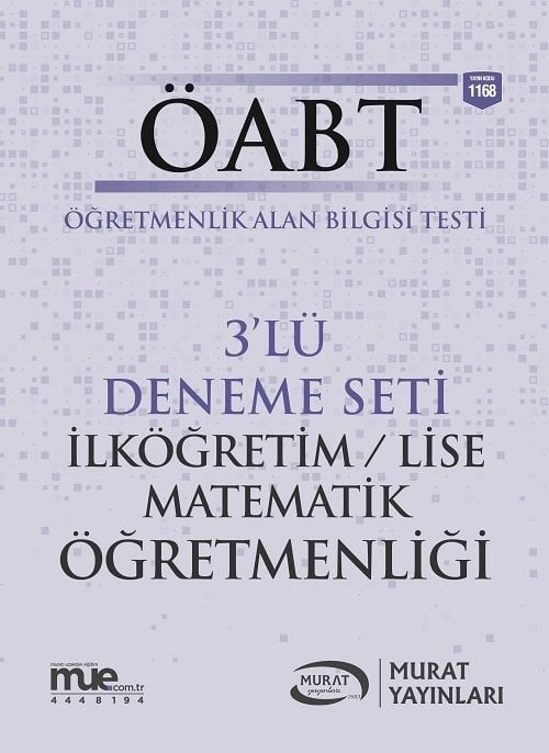 SÜPER FİYAT - Murat ÖABT İlköğretim-Lise Matematik Öğretmenliği 3 Deneme Çözümlü Murat Yayınları