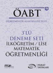 SÜPER FİYAT - Murat ÖABT İlköğretim-Lise Matematik Öğretmenliği 3 Deneme Çözümlü Murat Yayınları