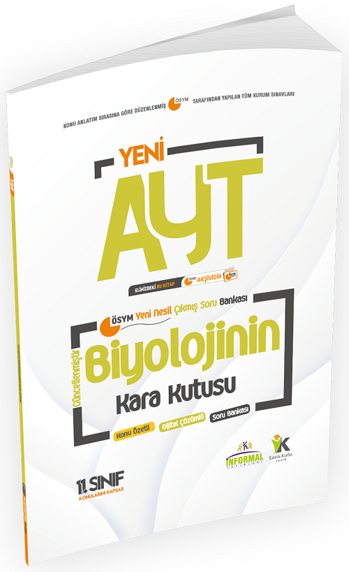 İnformal YKS AYT 11. Sınıf Biyolojinin Kara Kutusu Çıkmış Sorular Soru Bankası İnformal Yayınları