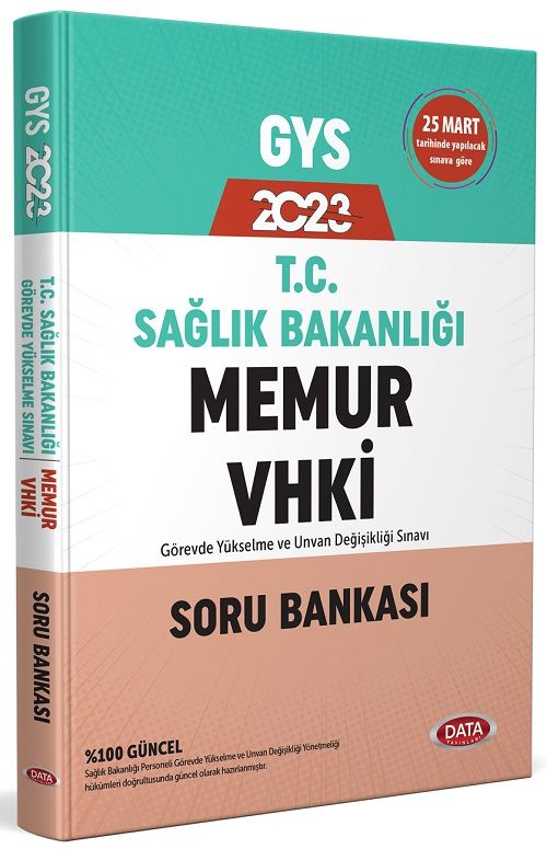 Data 2023 GYS Sağlık Bakanlığı Memur VHKİ Soru Bankası Görevde Yükselme Data Yayınları