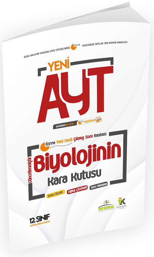 İnformal YKS AYT 12. Sınıf Biyolojinin Kara Kutusu Çıkmış Sorular Soru Bankası İnformal Yayınları