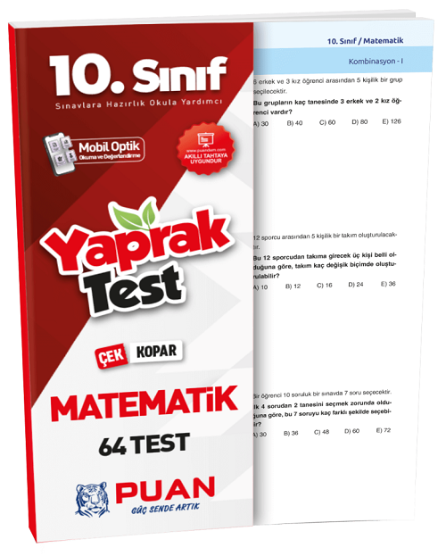 Puan 10. Sınıf Matematik Çek Kopar 64 Yaprak Test Puan Yayınları