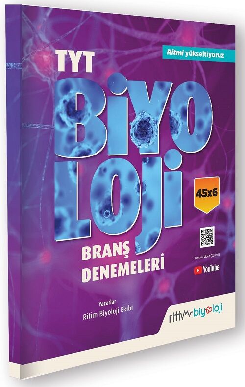 Ritim YKS TYT Biyoloji 45x6 Denemeleri Çözümlü Ritim Yayınları