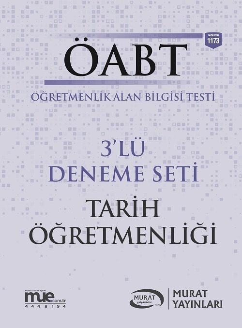 SÜPER FİYAT - Murat ÖABT Tarih Öğretmenliği 3 Deneme Çözümlü Murat Yayınları