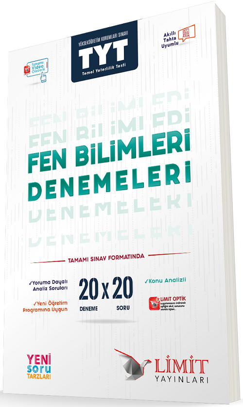 Limit YKS TYT Fen Bilimleri 20x20 Denemeleri Limit Yayınları