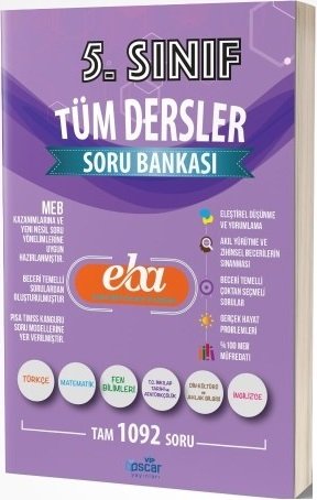 SÜPER FİYAT - Oscar 5. Sınıf Tüm Dersler EBA Soru Bankası Oscar Yayınları