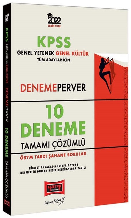 Yargı 2022 KPSS Genel Yetenek Genel Kültür Denemeperver 10 Deneme Çözümlü Yargı Yayınları