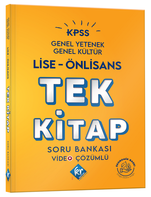 KR Akademi KPSS Lise Ön Lisans Tek Kitap Soru Bankası Çözümlü KR Akademi Yayınları