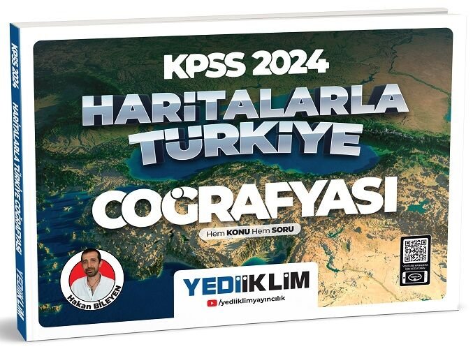 SÜPER FİYAT - Yediiklim 2024 KPSS MEB-AGS Haritalarla Türkiye Coğrafyası - Hakan Bileyen Yediiklim Yayınları