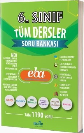 SÜPER FİYAT - Oscar 6. Sınıf Tüm Dersler EBA Soru Bankası Oscar Yayınları