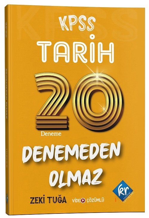 KR Akademi KPSS Tarih Denemeden Olmaz 20 Deneme Video Çözümlü KR Akademi Yayınları