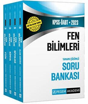 SÜPER FİYAT - Pegem 2023 ÖABT Fen Bilimleri Soru Bankası Çözümlü Modüler Set Pegem Akademi Yayınları