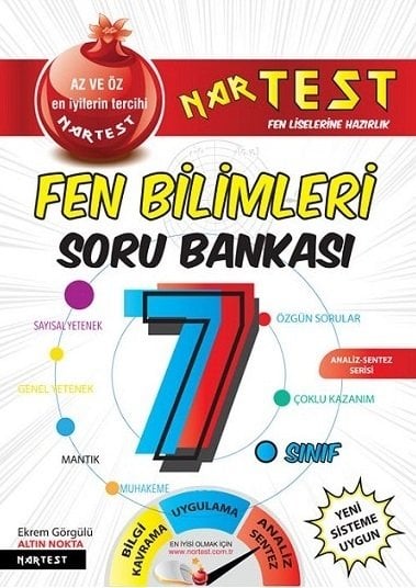 Nartest 7. Sınıf Fen Bilimleri Soru Bankası Nartest Yayınları