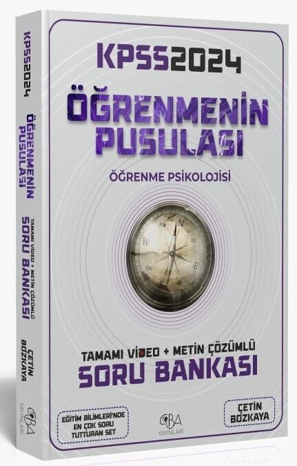 SÜPER FİYAT - CBA Yayınları 2024 KPSS Eğitim Bilimleri Öğrenme Psikolojisinin Pusulası Soru Bankası Video Çözümlü CBA Yayınları