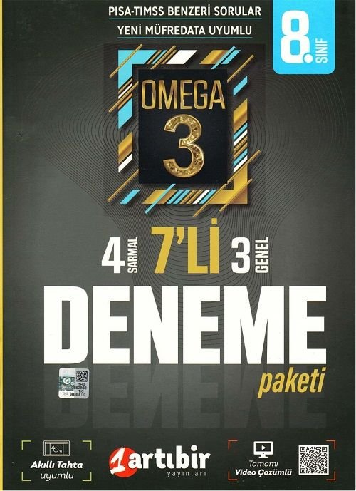 Artıbir 8. Sınıf Tüm Dersler Omega 7 li Deneme Paketi Artıbir Yayınları