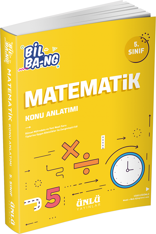 Ünlü 5. Sınıf Matematik Bil Bang Konu Anlatımlı Ünlü Yayınları