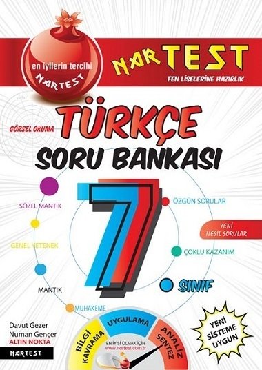 Nartest 7. Sınıf Türkçe Soru Bankası Nartest Yayınları