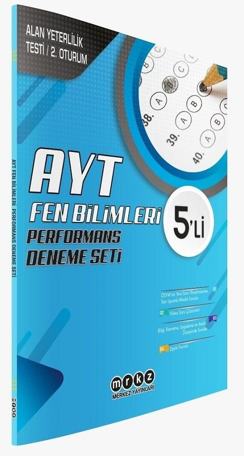 Merkez YKS AYT Fen Bilimleri 5 Li Performans Deneme Seti Merkez Yayınları