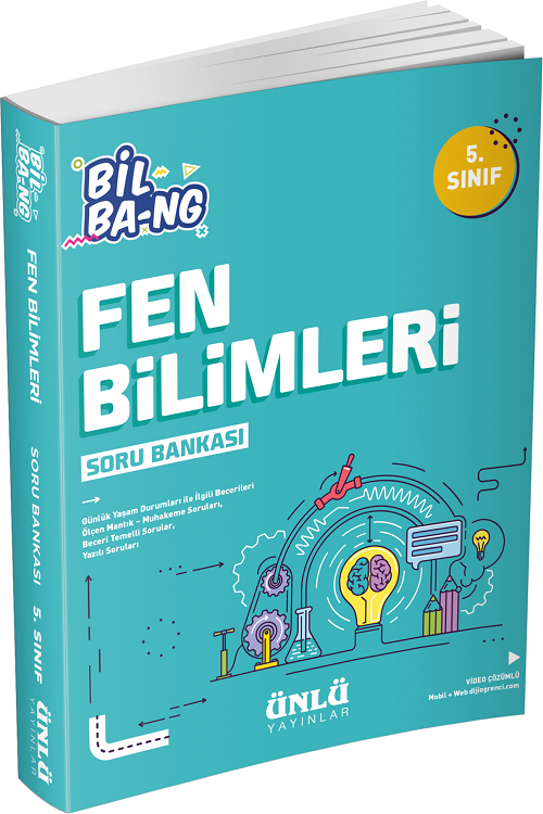 Ünlü 5. Sınıf Fen Bilimleri Bil Bang Soru Bankası Ünlü Yayınları