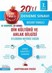 Nartest 7. Sınıf Din Kültürü ve Ahlak Bilgisi 20 Deneme Nartest Yayınları