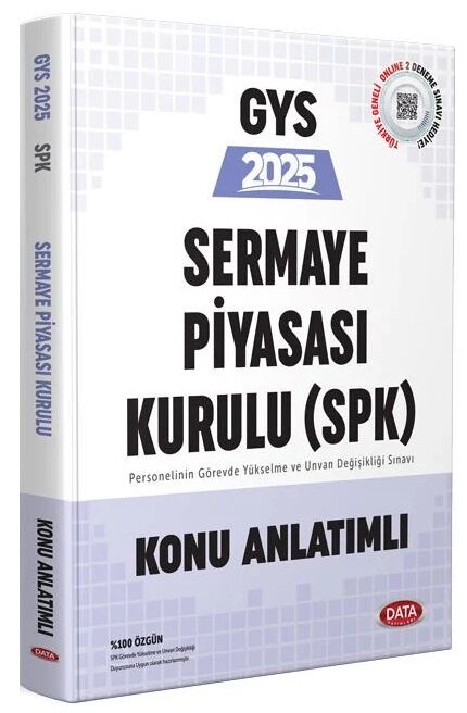 Data 2025 GYS SPK Sermaye Piyasası Kurulu Konu Anlatımlı Görevde Yükselme Data Yayınları