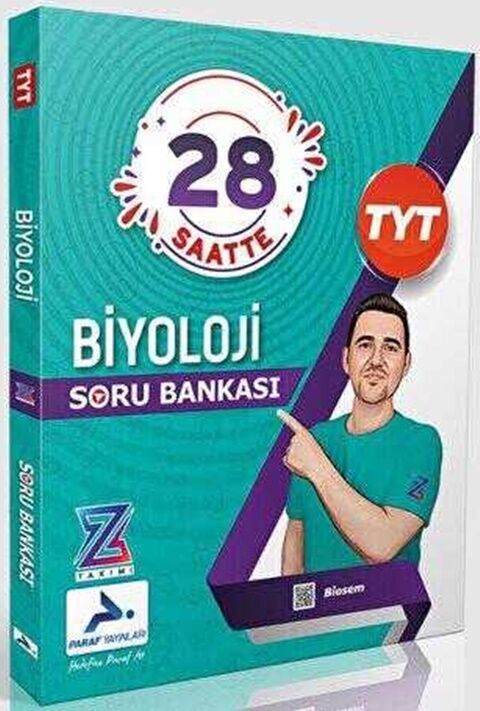 Paraf YKS TYT Biyoloji Z Takımı 28 Saatte Soru Bankası Paraf Yayınları