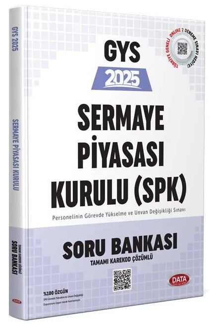 Data 2024 GYS SPK Sermaye Piyasası Kurulu Soru Bankası Çözümlü Görevde Yükselme Data Yayınları