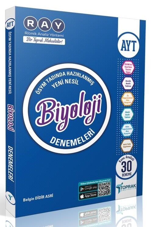 Toprak YKS AYT Biyoloji RAY 30 Deneme Toprak Yayıncılık