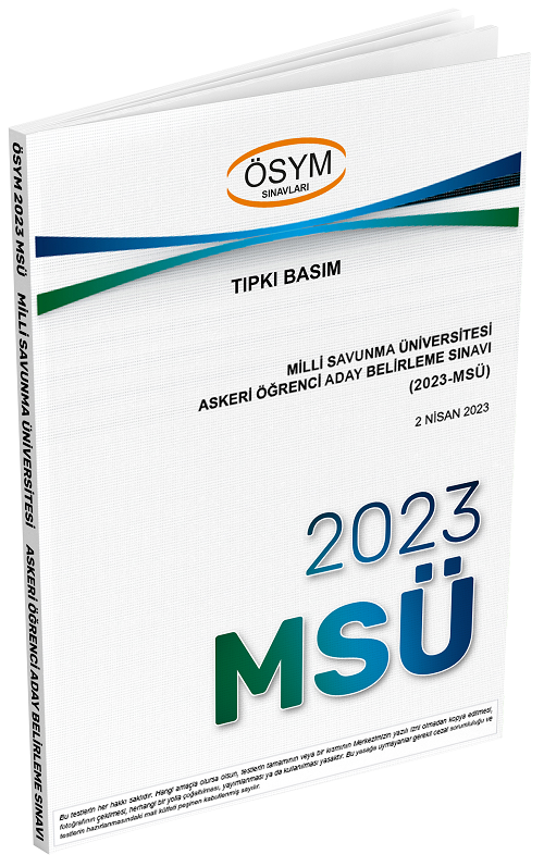 Dizgi Kitap 2023 MSÜ Çıkmış Sorular Tıpkı Basım Dizgi Kitap