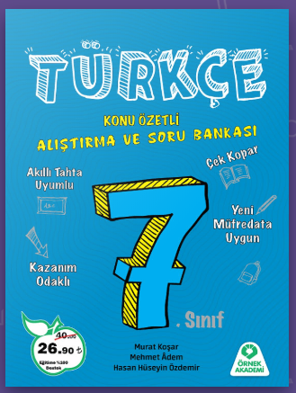 Örnek Akademi 7. Sınıf Türkçe Konu Özetli Araştırma ve Soru Bankası Örnek Akademi Yayınları