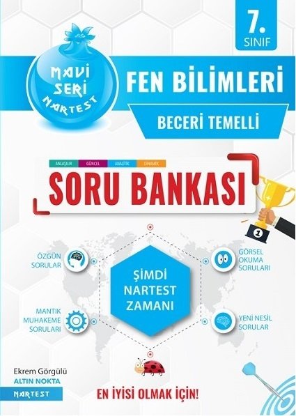 Nartest 7. Sınıf Fen Bilimleri Mavi Serisi Soru Bankası Nartest Yayınları