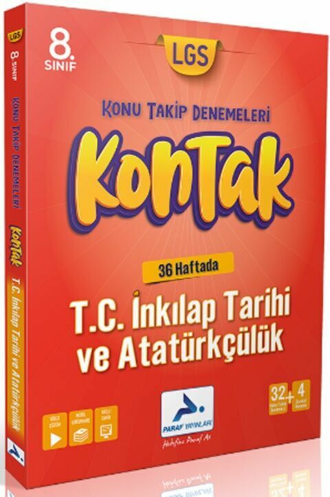 Paraf 8. Sınıf LGS TC İnkılap Tarihi ve Atatürkçülük Kontak Konu Takip Denemeleri Paraf Yayınları