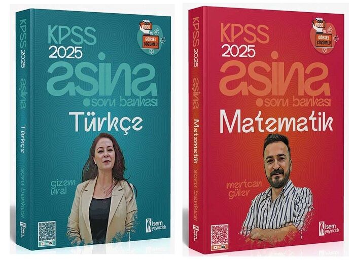 İsem 2025 KPSS Türkçe+Matematik Aşina Soru Bankası 2 li Set İsem Yayınları