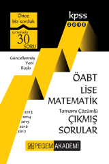 Pegem 2018 ÖABT Lise Matematik Çıkmış Sorular Çözümlü Pegem Akademi Yayınları