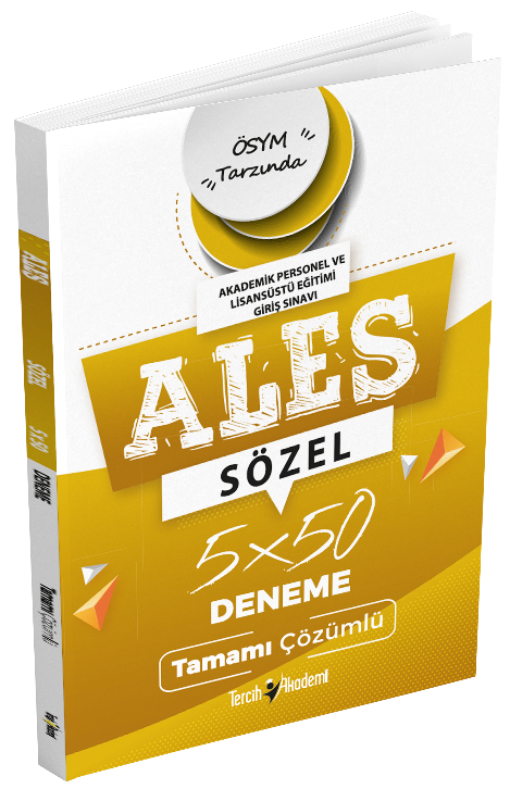 Tercih Akademi ALES Sözel 5x50 Deneme Tercih Akademi Yayınları