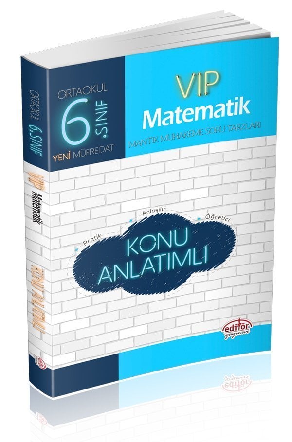 Editör 6 Sınıf VIP Matematik Konu Anlatımlı Editör Yayınları